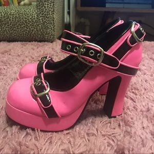 Hot pink TUK heels